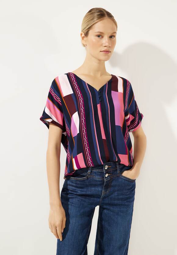 STREET ONE Print ONE Tamed Berry Shirt Damen Multicolor - Ikat STREET | Online-Shop