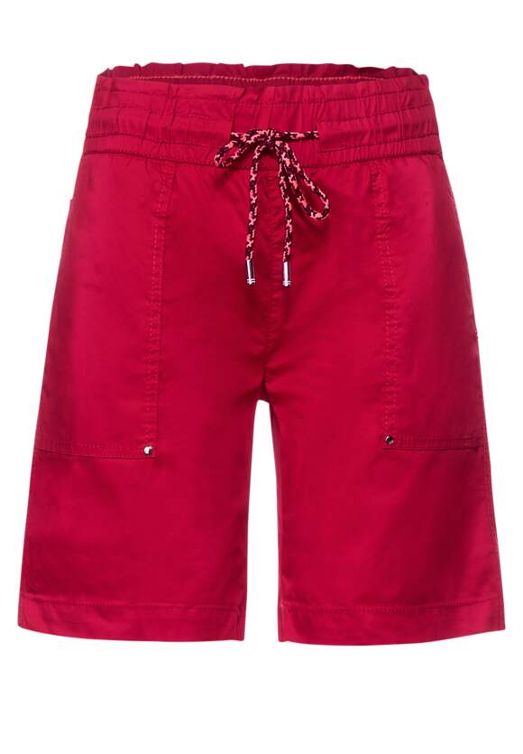 STREET ONE Loose Fit Shorts in Paperbag Damen - Cherry Red | STREET ONE  Online-Shop