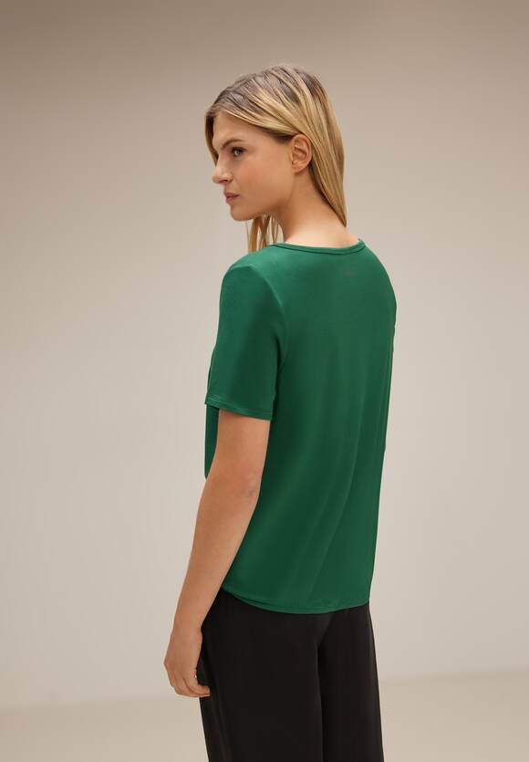 Online-Shop STREET STREET | Flock ONE ONE T-Shirt mit Damen - Green Gentle Print