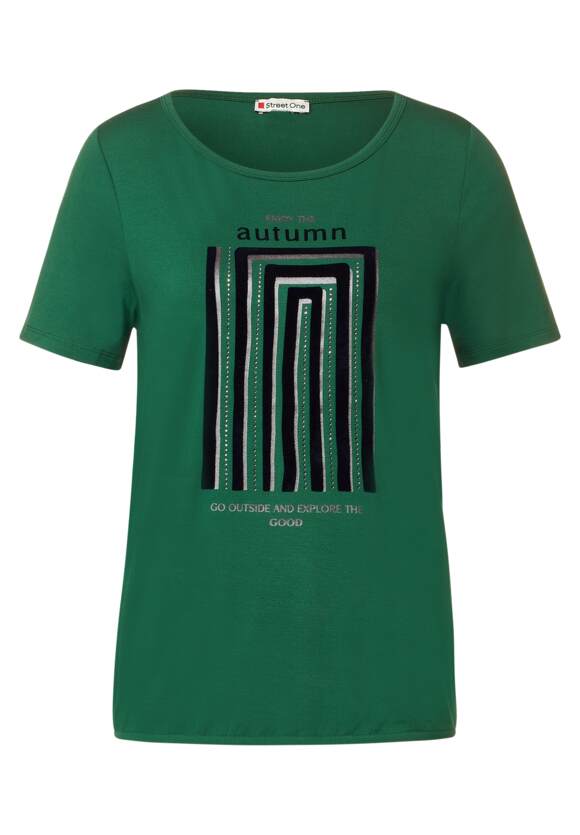 Online-Shop mit T-Shirt | Green Damen ONE - ONE STREET Print Gentle Flock STREET