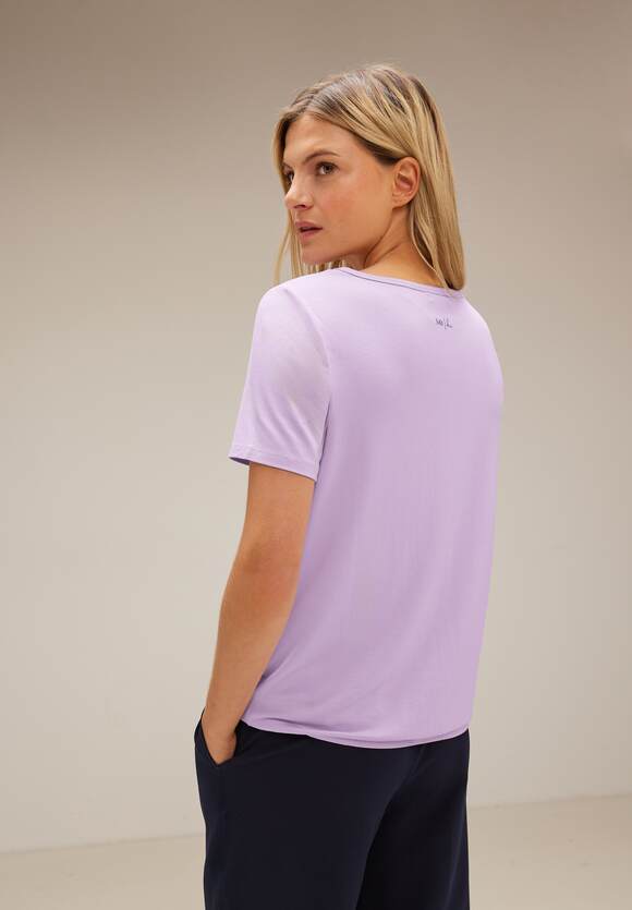 STREET ONE T-shirt met Pure Lilac - ONE Dames | STREET Online-Shop flockprint Soft