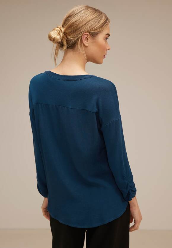 STREET ONE Shirt im Tunikastyle Damen - Atlantic Blue | STREET ONE  Online-Shop