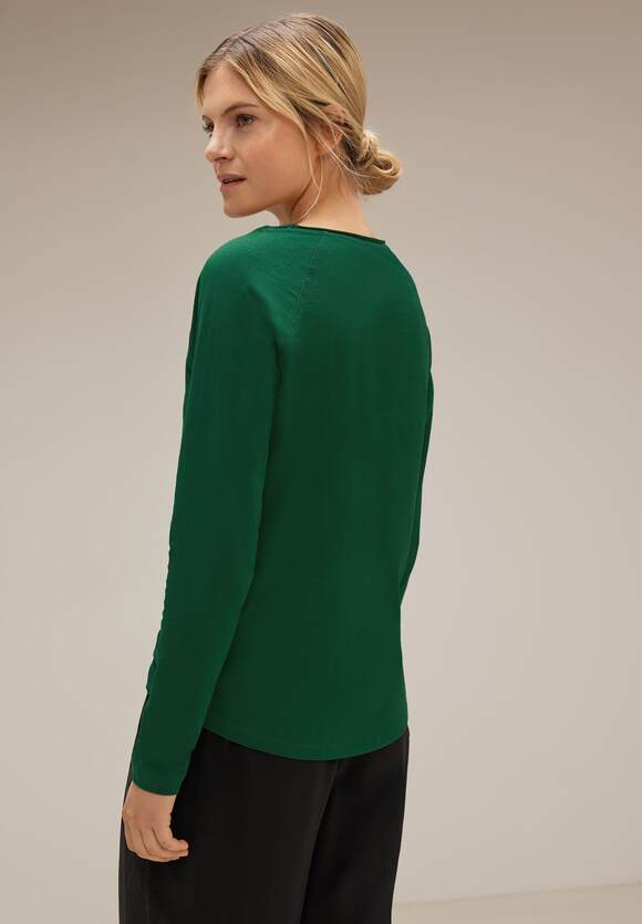 STREET ONE Mina Green STREET Langarmshirt Gentle - | Basic - Damen Style Online-Shop ONE