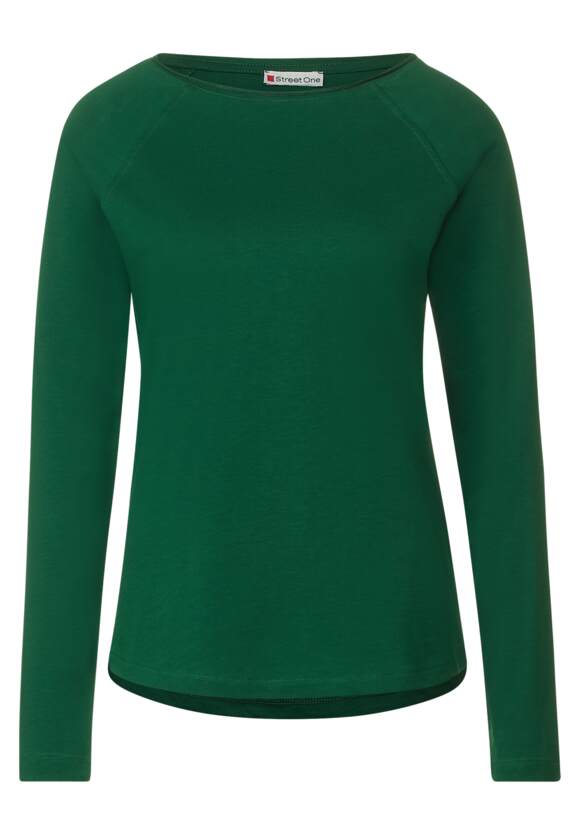 Damen Online-Shop Langarmshirt Basic Style STREET | ONE - ONE STREET - Green Gentle Mina