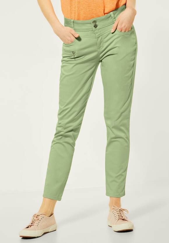 toediening Atticus indruk STREET ONE Casual fit broek in 28 inch Dames - Style Yulius - Faded Green | STREET  ONE Online-Shop
