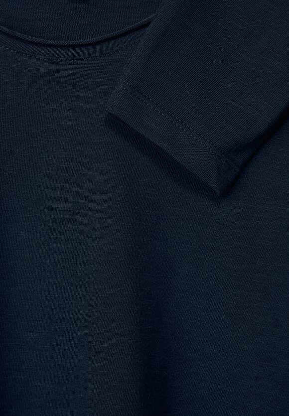 STREET ONE Langarmshirt - Style - | Deep Damen STREET Mina Basic ONE Online-Shop Blue