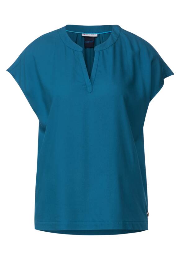 STREET ONE Blusenshirt in Unifarbe Damen - Deep Splash Blue | STREET ONE  Online-Shop