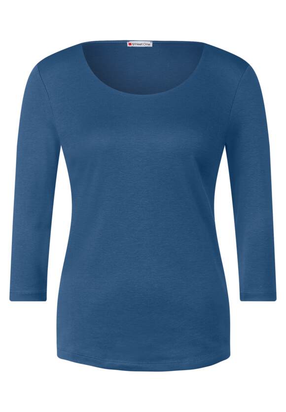 STREET ONE Shirt in Unifarbe - Pania ONE | Online-Shop - Dahlia STREET Blue Damen Style