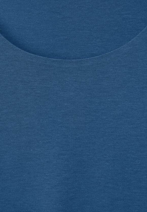 STREET ONE Shirt in Unifarbe Damen - Style Pania - Dahlia Blue | STREET ONE  Online-Shop