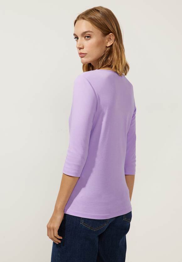 STREET ONE Shirt Unifarbe ONE Soft - Online-Shop Pania - STREET Style in Pure Damen Lilac 