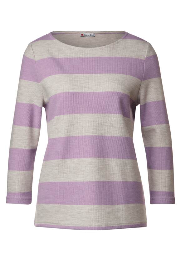 STREET Melange Damen STREET | Online-Shop Pure ONE ONE Streifenshirt Cosy Lilac Soft -