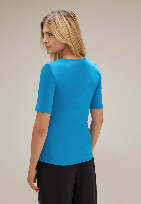 Aquamarine Blue - Unifarbe ONE ONE T-Shirt in Damen Online-Shop STREET Style Palmira STREET - |