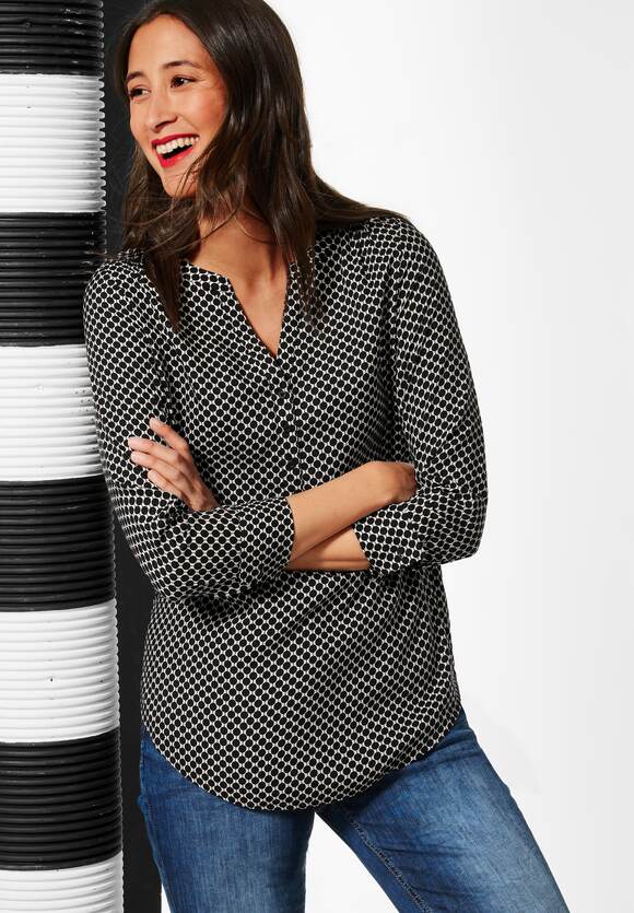 Lange blouse met onopvallend patroon
