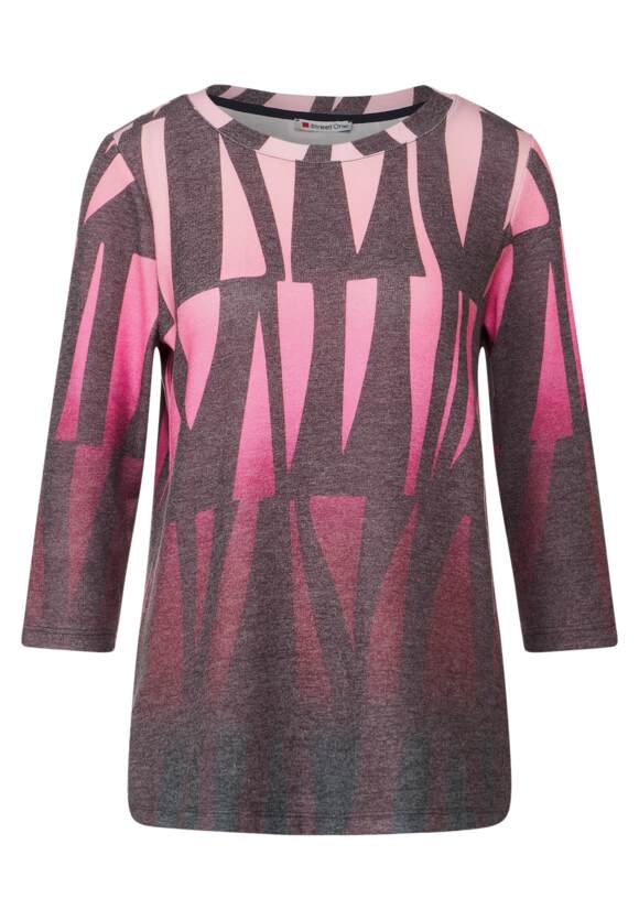 STREET Purple Damen Brown | ONE Online-Shop mit grafischem STREET ONE Shirt Muster -