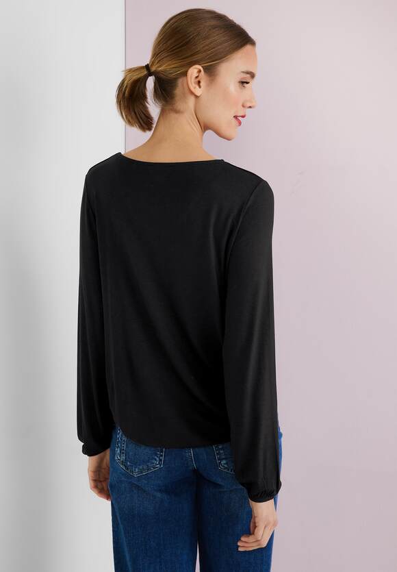 Gummizug Shirt Damen Online-Shop im STREET | ONE mit Black ONE - STREET Saum