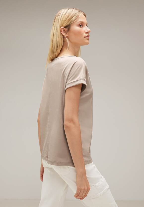 STREET ONE ONE | Lucid Shirt White - Online-Shop in Damen Velours Optik STREET