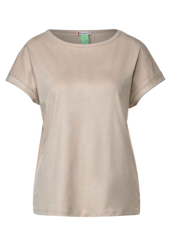 STREET ONE Shirt in Velours Optik Damen - Lucid White | STREET ONE  Online-Shop