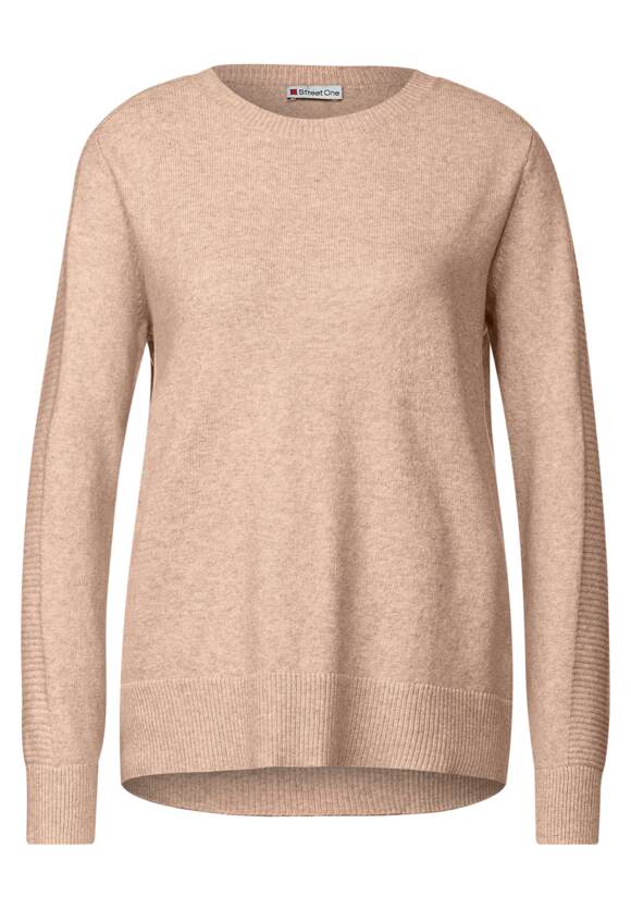 STREET Online-Shop ONE Basic Pullover Sand STREET | ONE Damen Softer - Melange Buff