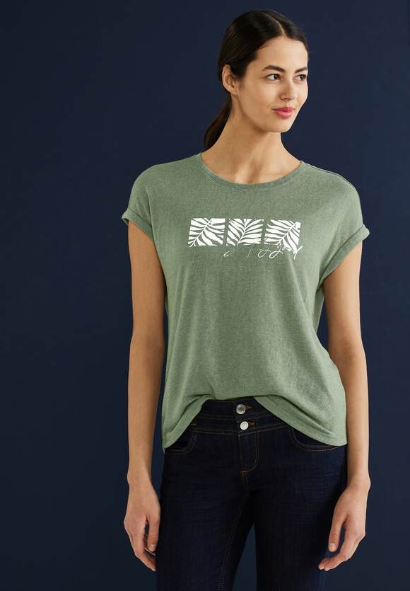 Green Damen STREET T-Shirt | STREET ONE Online-Shop Partprint - Leafy ONE
