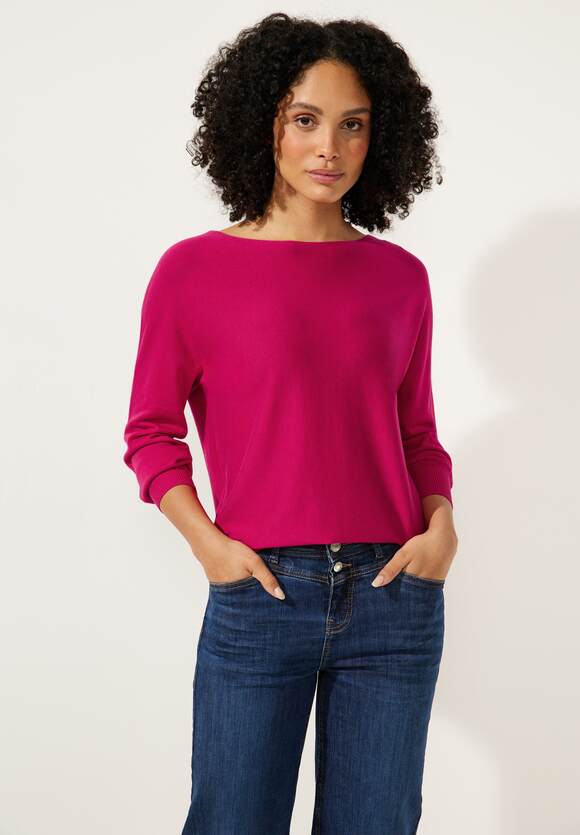 Pullover ONE STREET Style - ONE Unifarbe Carmine STREET Online-Shop | Damen Red in Noreen -