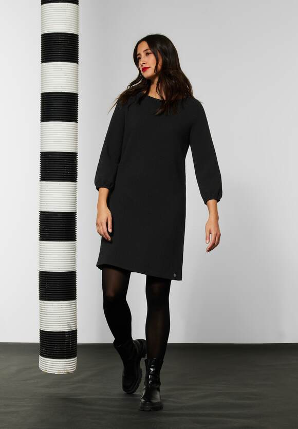 STREET ONE Kleid mit Struktur Damen - Black | STREET ONE Online-Shop