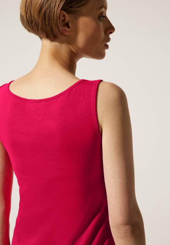 STREET ONE Ärmelloses Shirt in Unifarbe Damen - Style Gania - Intense Berry  | STREET ONE Online-Shop