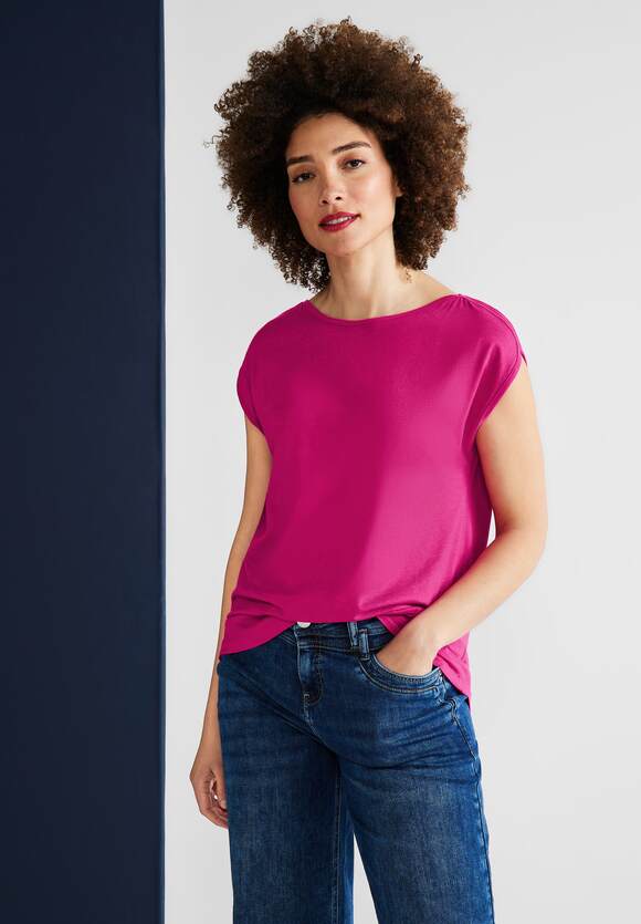 Nu STREET Damen ONE Pink Unifarbe - Basic ONE Online-Shop in STREET T-Shirt |