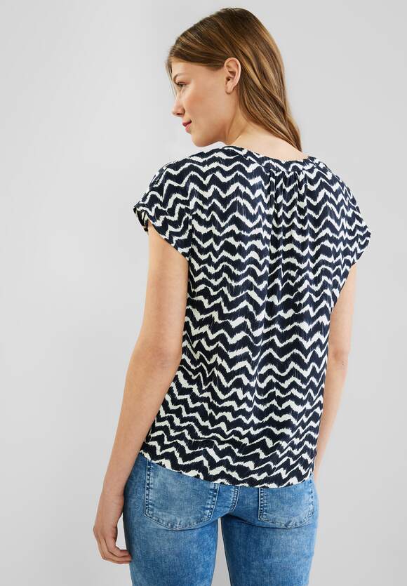 STREET ONE Shirtbluse mit Print Damen - Deep Blue | STREET ONE Online-Shop