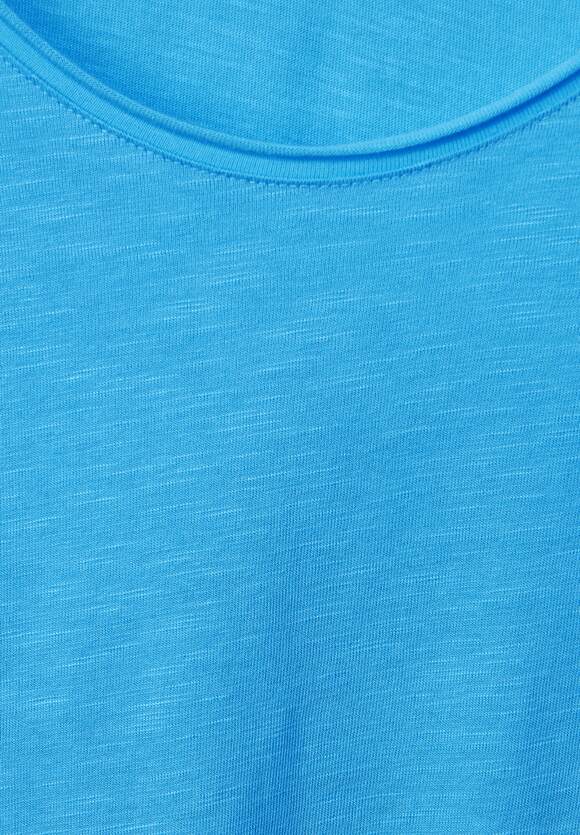 STREET ONE Basic Shirt mit 3/4 Ärmel Damen - Style Gerda - Splash Blue | STREET  ONE Online-Shop