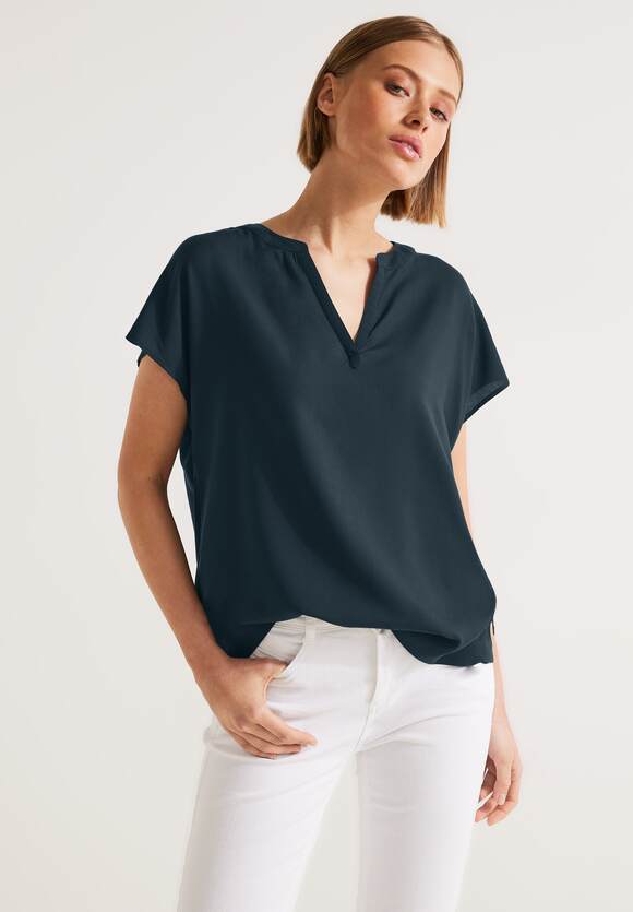 - ONE Online-Shop Unifarbe ONE | Green STREET Blusenshirt in Vintage Cool Damen STREET