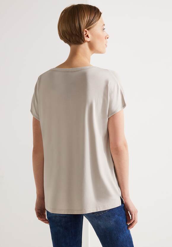 Stone | ONE Sand Damen STREET T-Shirt - ONE Materialmix Smooth STREET Online-Shop
