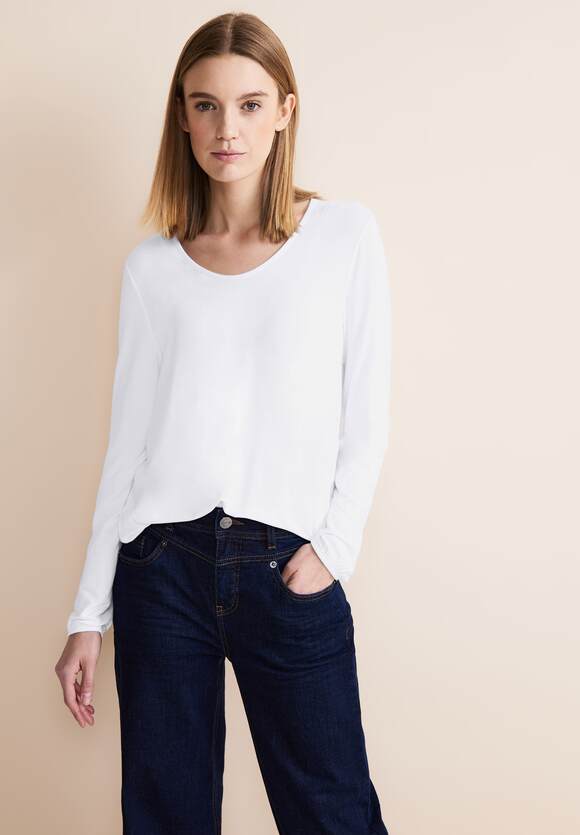 ONE Off STREET Basic - Damen Online-Shop White STREET Langarmshirt | ONE
