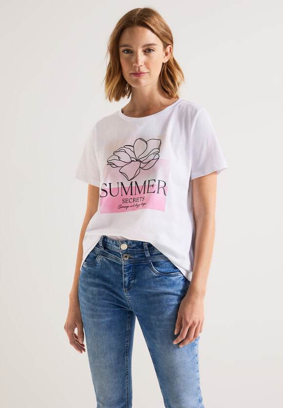 STREET ONE Damen Online-Shop Shirt Rose - | STREET Berry Flower ONE Partprint