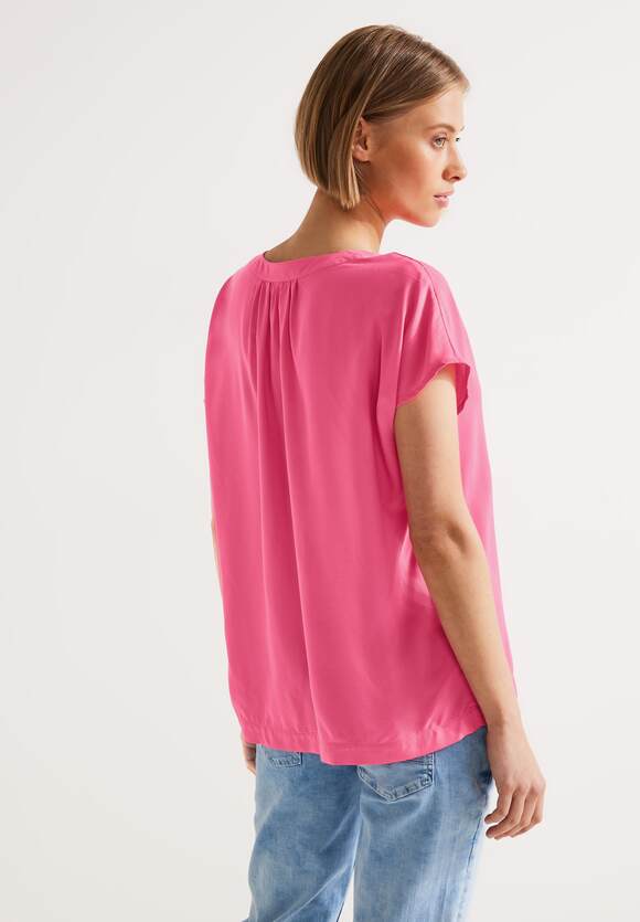 STREET ONE ONE | Damen Berry Online-Shop Blusenshirt Rose Unifarbe - STREET in