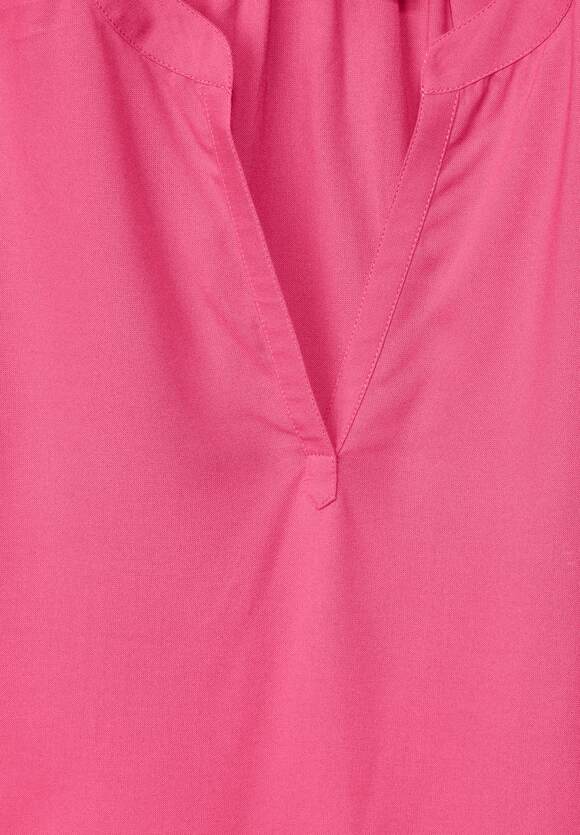 STREET ONE Blusenshirt in Unifarbe Damen - Berry Rose | STREET ONE  Online-Shop