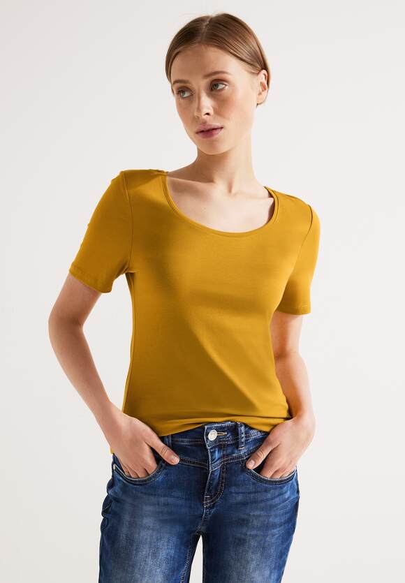 STREET ONE Basic - Yellow Ivy Longshirt STREET | Tanned ONE Online-Shop Damen Style 