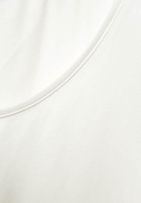 Basic - Top ONE White Unifarbe - in Anni Damen Off Style | ONE STREET STREET Online-Shop