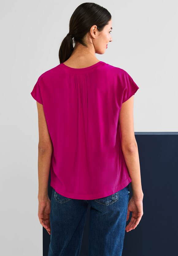 Blusenshirt Pink Damen Online-Shop Unifarbe STREET ONE STREET | in Nu ONE -