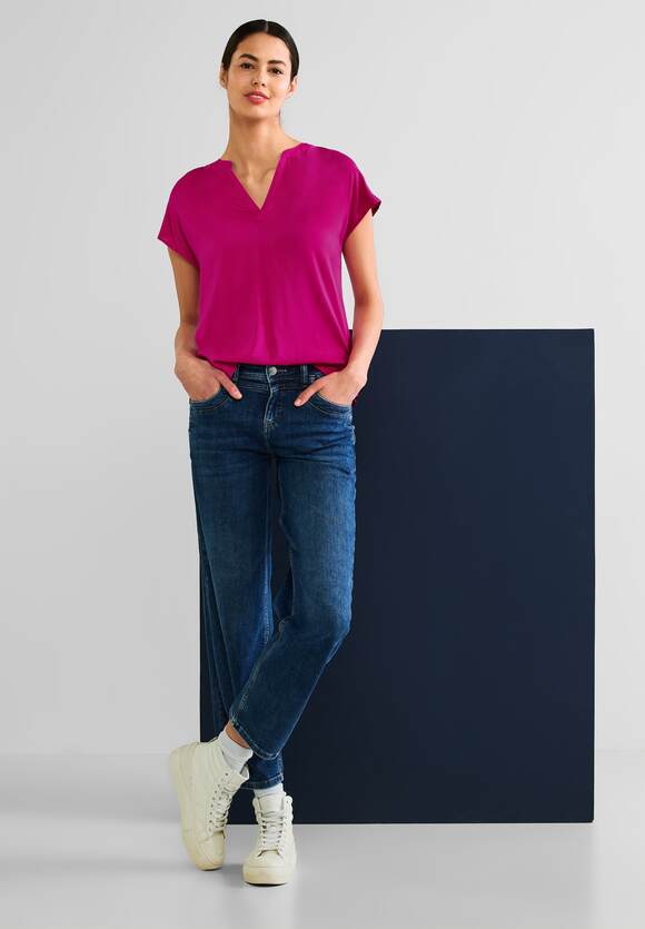 STREET ONE ONE Online-Shop - Damen Nu in Unifarbe STREET Pink Blusenshirt 