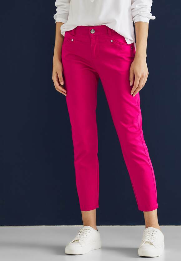 STREET ONE Casual Fit Seidenoptik Hose Damen - Style Yulius - Nu Pink | STREET  ONE Online-Shop