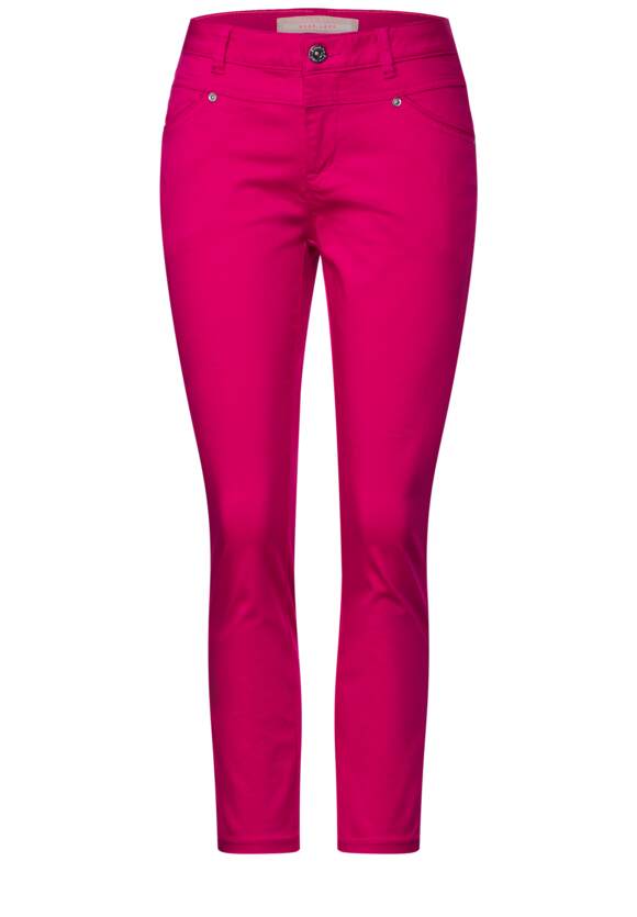 STREET ONE Casual Fit Seidenoptik Hose | ONE Yulius STREET Pink Online-Shop - - Damen Nu Style