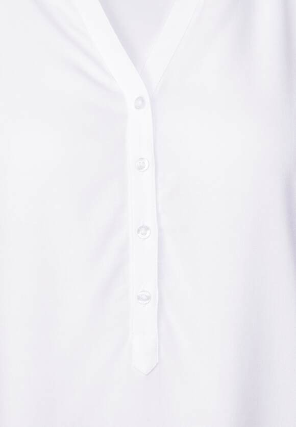 STREET ONE Basic Bluse in | - Online-Shop Damen - ONE Bamika Style White STREET Unifarbe