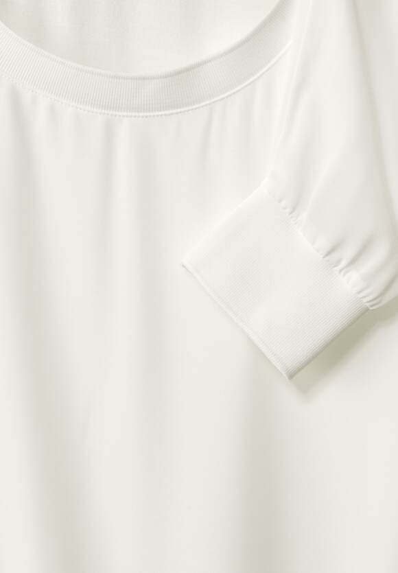 STREET ONE Chiffon Shirt Damen - Off White | STREET ONE Online-Shop