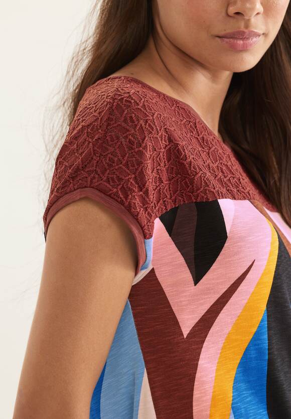 ONE - Style Red Online-Shop Foxy ONE STREET - Damen STREET T-Shirt Spitzen Print | Vianna