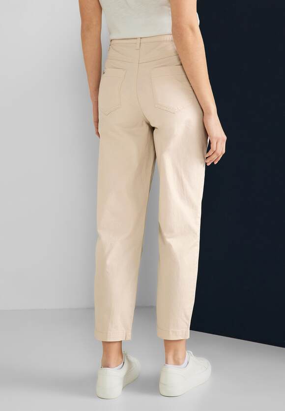 STREET ONE Papertouch Casual Fit Hose Damen - Style Mom - Light Smooth Sand  | STREET ONE Online-Shop