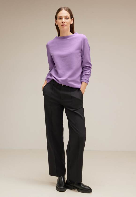 shirt STREET Online-Shop mouwen Dames STREET Fijn lange ONE - | Soft Pure ONE Lilac met
