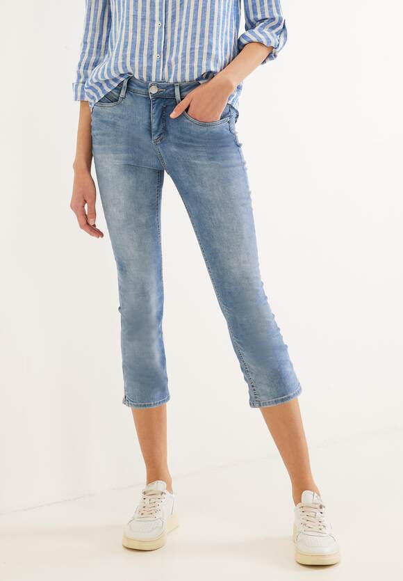 Slim fit jeans in 3/4-lengte