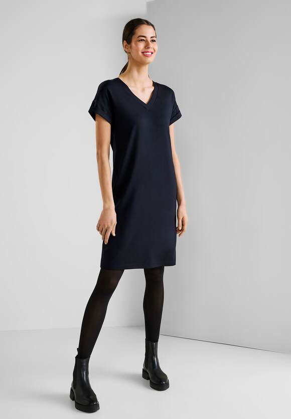STREET ONE Easy Jersey Kleid Damen - Deep Blue | STREET ONE Online-Shop | Druckkleider