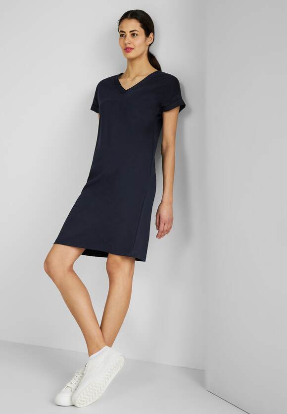 STREET ONE Easy Jersey Kleid STREET Damen - Deep | Blue ONE Online-Shop