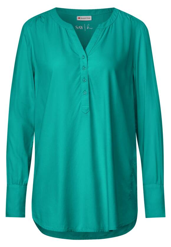 ONE Bamika Style Green STREET Longbluse Iced Online-Shop | ONE Unifarbe Damen in - STREET -